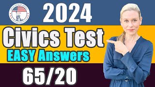 US Civics Test 6520 Exemption Civics Questions and EASY answers  USCIS Naturalization Interview [upl. by Htebiram187]