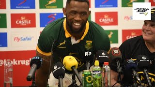 Johannesburg  Post match briefing  Siya Kolisi Rassie Erasmus [upl. by Nohsav]