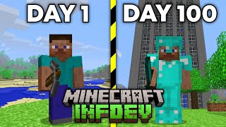 I Survived 100 Days In Minecrafts Oldest Update  Minecraft Infdev [upl. by Noiramed705]