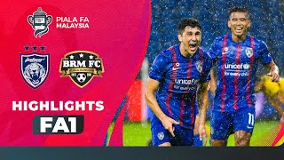 Johor Darul Tazim 100 BRM FC  Piala FA 2022 Highlights [upl. by Luke]