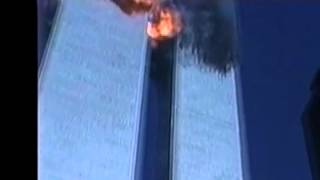 Plane hits WTC  ejecta lower level flash [upl. by Najtsirk]