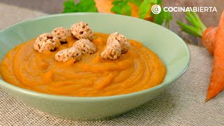 CREMA de calabaza zanahoria y patata ¡Una receta suave ligera y saludable  Cocina Abierta [upl. by Nader]