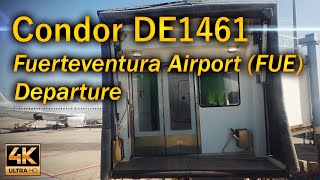 Condor DE1461 Departure Fuerteventura Airport FUE  Aviation  4K [upl. by Ethelin]