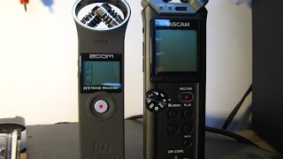 Zoom H1 vs Tascam DR22WL Audio testrecording guitars and storm [upl. by Eentruoc]