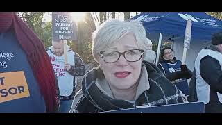 Nurses strike at Craigavon Area Hospital [upl. by Yerbua834]