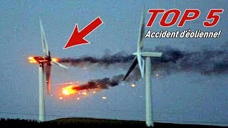 Top 5 Accident d’éolienne DESINTEGRATION de l’éolienne2018 [upl. by Nahseez310]