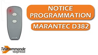 Comment programmer votre télécommande de portail MARANTEC D382 [upl. by Wohlert]