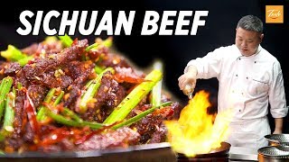 Mouthwatering spicy beef dryfried • Sichuan Recipe • Taste Show [upl. by Oates459]