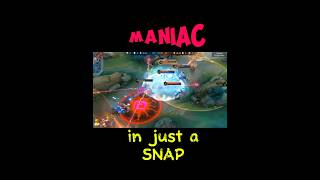 MANIAC IN JUST A SNAP HUWAG PIPIKIT  MLBB SNAP [upl. by Jovitta]