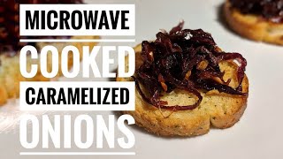 HOW TO MAKE CARAMELIZED ONIONS USING A MICROWAVE [upl. by Xanthus425]