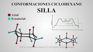 CICLO HEXANO PROYECCION DE NEWMAN  CONFORMACIONES Animacion [upl. by Ramedlaw]