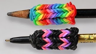 Rainbow Loom Nederlands  Pen grip  potlood grip  Loom bands rainbow loom nederlands tutorial [upl. by Hannover402]