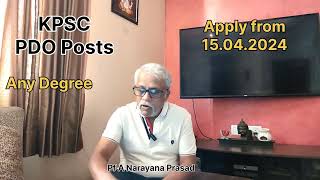 KPSC  PDO Posts  apply from 15042024 Kannada Explanation [upl. by Nuahsak624]