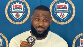 LeBron James Reacts To Teaming Up With Steph Curry Kevin Durant And Bronny Being Drafted By Lakers [upl. by Llovera767]