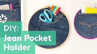 How to Make a Jean Pocket Holder [upl. by Artemas]