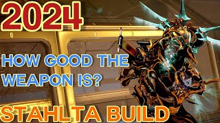 Warframe Stahlta Build 2024 3 forma How good the weapon is [upl. by Siravart]