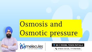 LECTURE 10  Osmosis and Osmotic pressure  CLASS 12 [upl. by Domel]