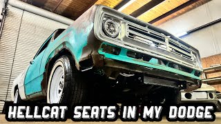 Hellcat Seats Core Support Swap Ideas For The Dodge D100 [upl. by Ihab]