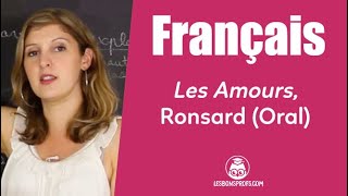 Les Amours Ronsard  préparation à loral  Français  1re  Les Bons Profs [upl. by Naibaf470]