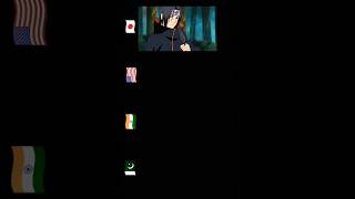 Itachi Japanese vs English vs Hindi vs Urdu Dub Comparison anime urdudubbing narutoshuppiden [upl. by Ainak]