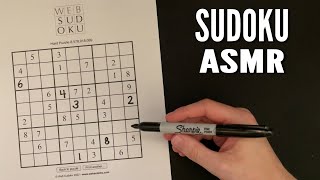 ASMR Solving a Sudoku Puzzle [upl. by Atikaj780]