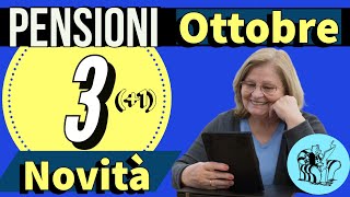 PENSIONI OTTOBRE 👉 Ecco TUTTE LE NOVITÀ  PARTICOLARITÀ in arrivo con questa mensilità❗️ [upl. by Aihsekal]