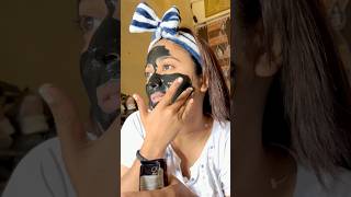 OMG 😱 This Charcoal Peel Off Mask Experience  Tried First Time 😬 minivlog shortvideo ytshorts [upl. by Herr]