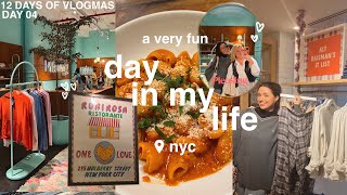 a BUSY amp FUN day in my life in NYC  12 DAYS OF VLOGMAS 04 [upl. by Lednahs]