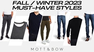 Mott amp Bow Mens Fall  Winter 2023 MustHave Clothing  Unboxing and Try On [upl. by Birecree]