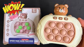 POP IT 2024 Bear Push Game  Unboxing amp review Electric Game Console Fidget Toy AMRS [upl. by Frederick]