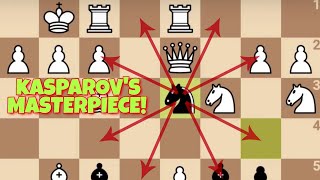 Kasparovs Powerful d3 Knight Compels Karpovs Queen Sacrifice [upl. by Hermia995]