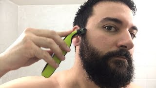 Beard Trimming  Philips Norelco OneBlade Trimmer and Shaver  Model QP2520 [upl. by Sneve797]