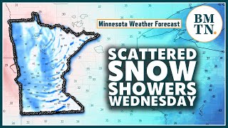 Snow across Minnesota for 24 hours cooler temps ahead [upl. by Eintirb]