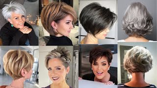 50 MELHORES CORTE DE CABELO CURTO FEMININO PARA MULHERES 40 50 60 ANOS [upl. by Torr]