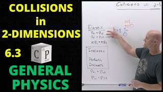 63 Collisions in 2 Dimensions  General Physics [upl. by Bernete]