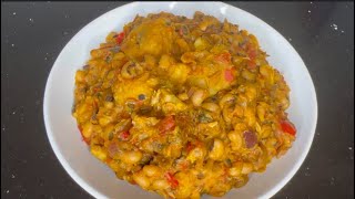 Delicious pottage Beans with plantain Recipe  How to make Beans and plantain porridge [upl. by Soph183]