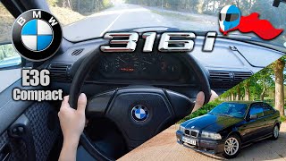 1999 BMW 316i E36 Compact 77kW POV 4K Test Drive Hero 70 ACCELERATION ELASTICITY amp DYNAMIC [upl. by Solegna183]