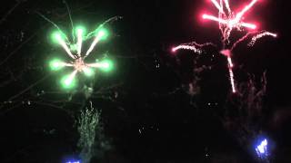 2012 Countdown New year Fireworks from Japan 富山市カウントダウン花火 [upl. by Ahsiemac]