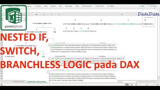 NESTED IF SWITCH BRANCHLESS Logic di DAX Excell Power Pivot [upl. by Ynitsed]