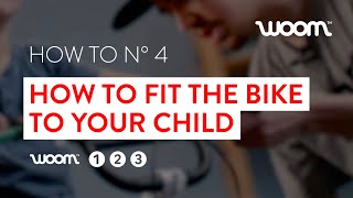 How to fit the bike to your child  woom ORIGINAL 2 amp 3 model years Nov 2018 to to Nov 2020 [upl. by Warga]