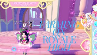 FARMING IN ROYALE HIGH WITH MULTIPLIERS 100K A DAY [upl. by Ymrots]