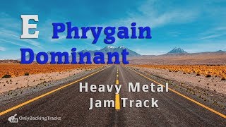 E Phrygian Dominant Metal Backing track 122 Bpm [upl. by Ocram]