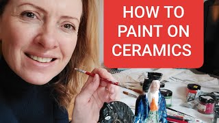 HOW TO PAINT ON CERAMICS [upl. by Aihsoem]