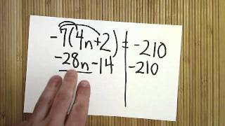 Solving MultiStep Equations with Distributive Property [upl. by Eikceb]