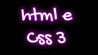 HTML1 e CSS 3  Introduzione [upl. by Joni]