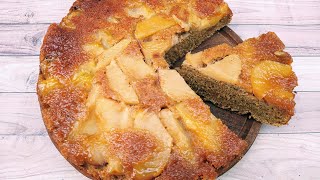 Torta INVERTIDA de MANZANAS con HARINA INTEGRAL ¡Super económica y SALUDABLE [upl. by Balliol37]