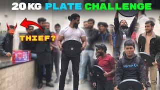 20 KG Plate Challenge  Hold for 10 Sec 🔥💪 [upl. by Tocs]