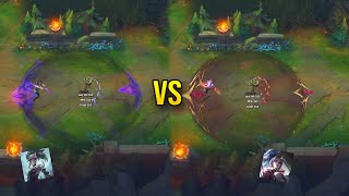 Prestige Coven Akali vs Coven Akali Skin Comparison  League of Legends [upl. by Yadrahc]