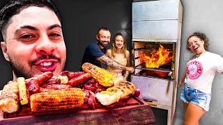 PRIMEIRO CHURRASCÃƒO NA CHURRASQUEIRA NOVA COM NOSSOS VIZINHOSðŸ¥©ðŸ”¥ [upl. by Ecam9]