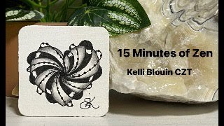 15 Minutes of Zen Beginner Zentangle© Valentines Zentangle© Aquafleur [upl. by Eneleoj]